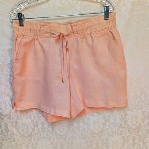 Ellen Tracy Company light peach linen shorts
